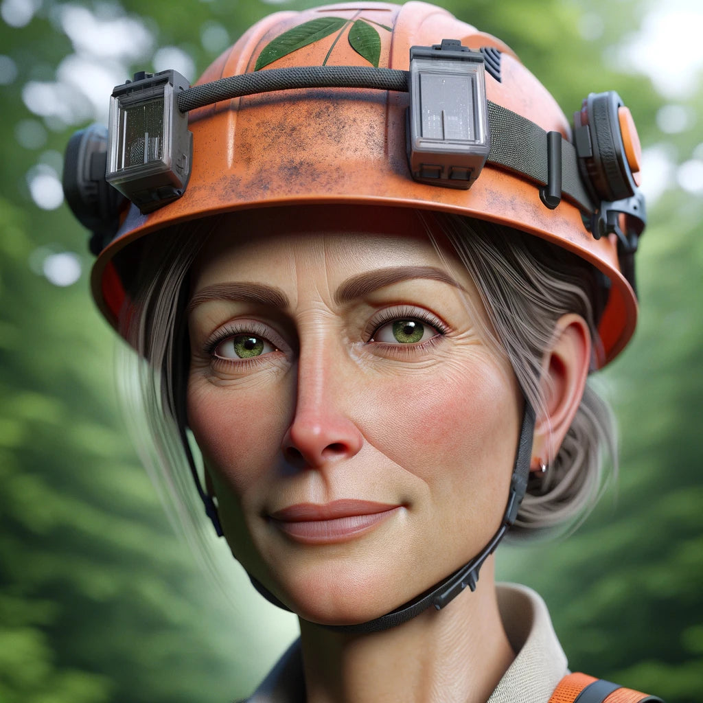 DALL·E 2024-02-19 09.26.58 - A realistic digital portrait of a middle-aged, White female professional arborist, focusing just on the head. The arborist has a confident and knowled.webp__PID:f7cf1f8e-50e6-4b06-bcb4-e7f4121f35b0