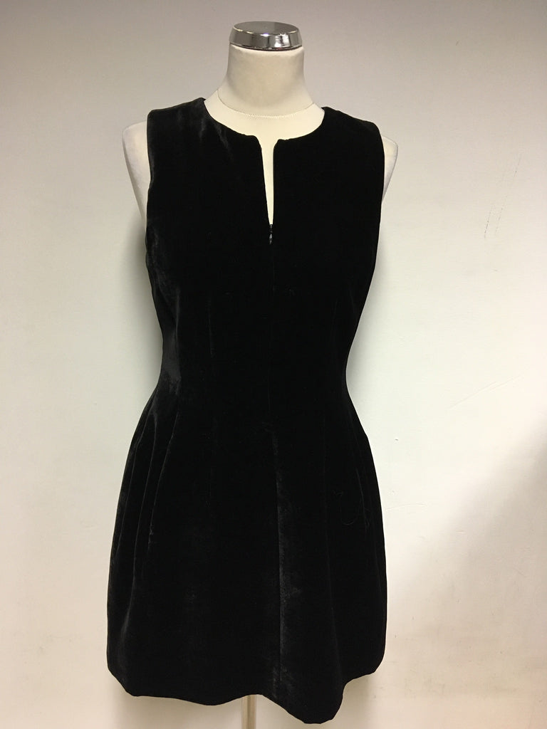 ARMANI EXCHANGE BLACK VELVET ZIP FRONT DRESS SIZE 8 UK 12 – Whispers Dress  Agency