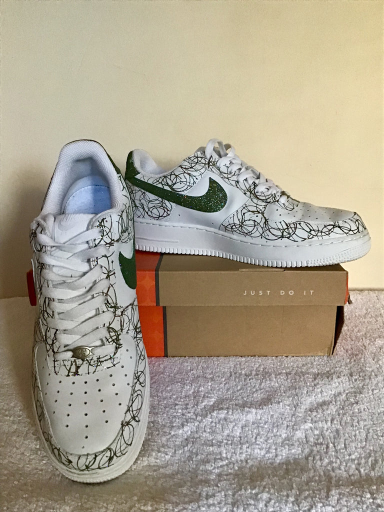 green camo air force ones