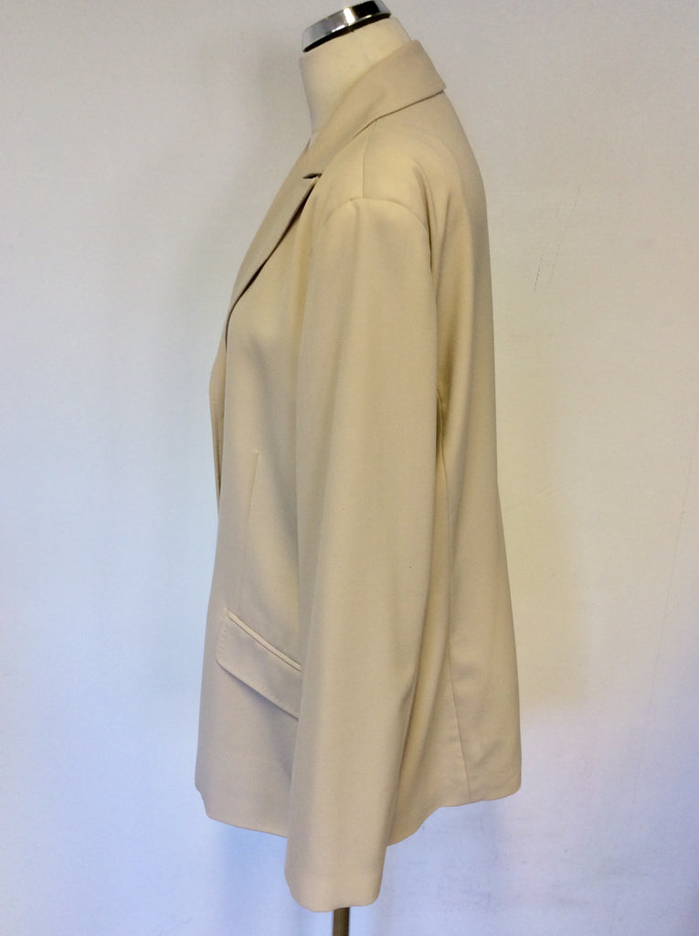 ARTIGIANO STONE WOOL BLEND FORMAL JACKET SIZE 20 – Whispers Dress Agency