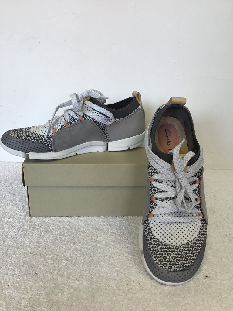 BRAND NEW CLARKS GREY COMBI TRI AMELIA 