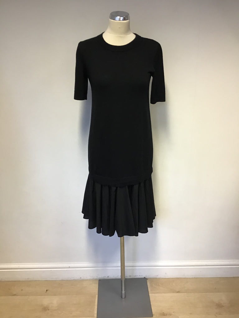 cos black pleated dress