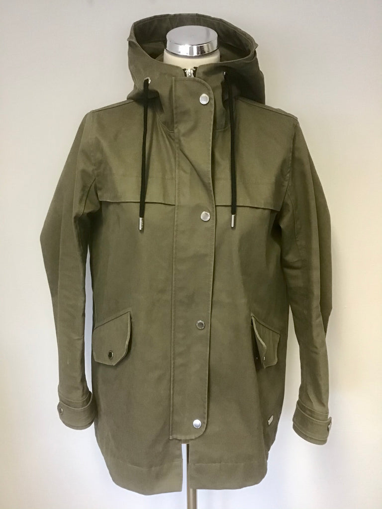 ABERCROMBIE & FITCH KHAKI GREEN WATERPROOF & WINDPROOF HOODED JACKET S ...