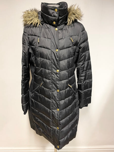 MICHAEL KORS LONG BLACK HOODED PUFFA JACKET SIZE M – Whispers Dress Agency