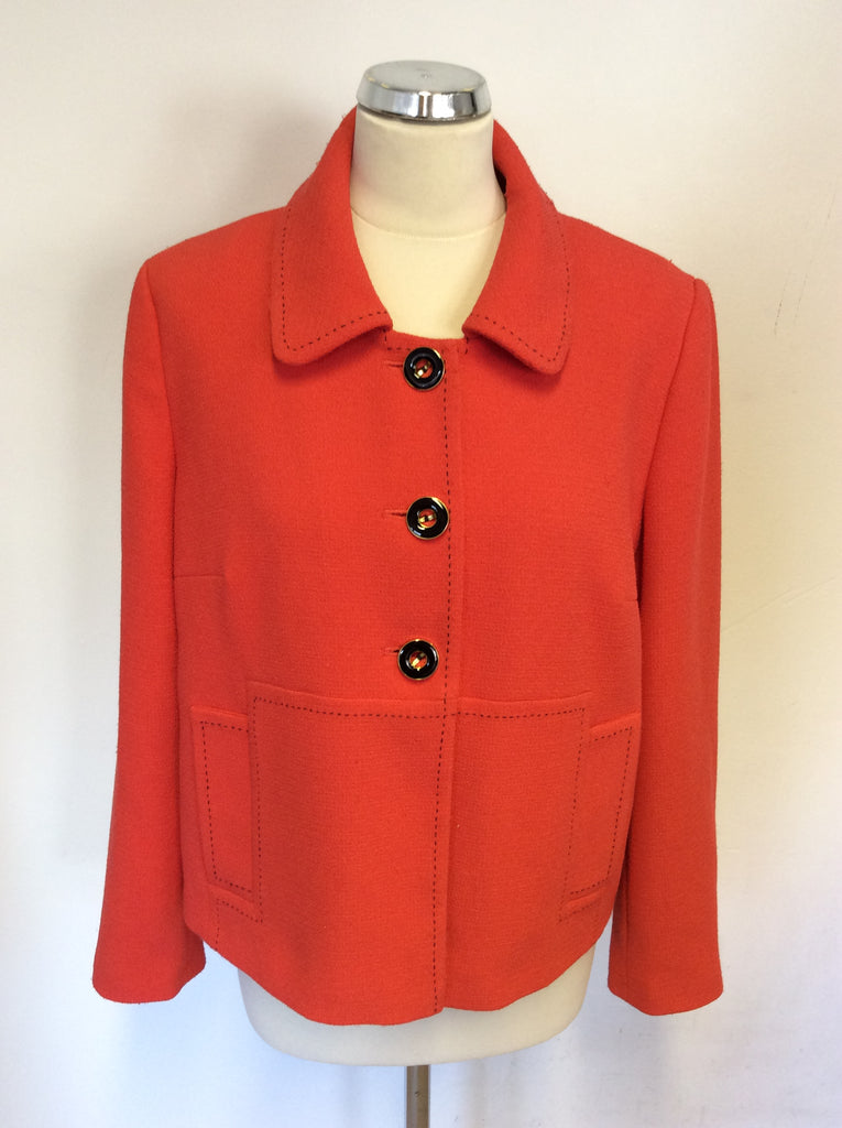 MARKS & SPENCER BRIGHT CHERRY RED JACKET SIZE 16 – Whispers Dress Agency