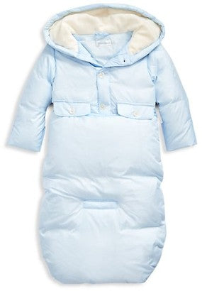 RALPH LAUREN PALE BLUE DOWN FILLED SNOWSUIT/ BUNTING AGE 6 MONTHS –  Whispers Dress Agency
