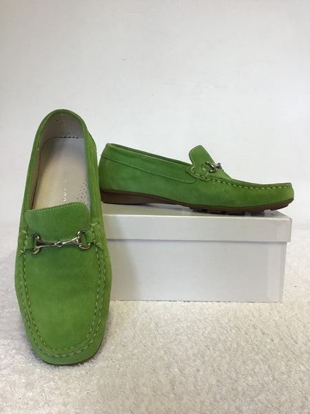 lime green loafers