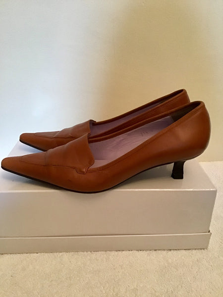 AUDLEY TAN ALL LEATHER HEELS SIZE 6/39 – Whispers Dress Agency