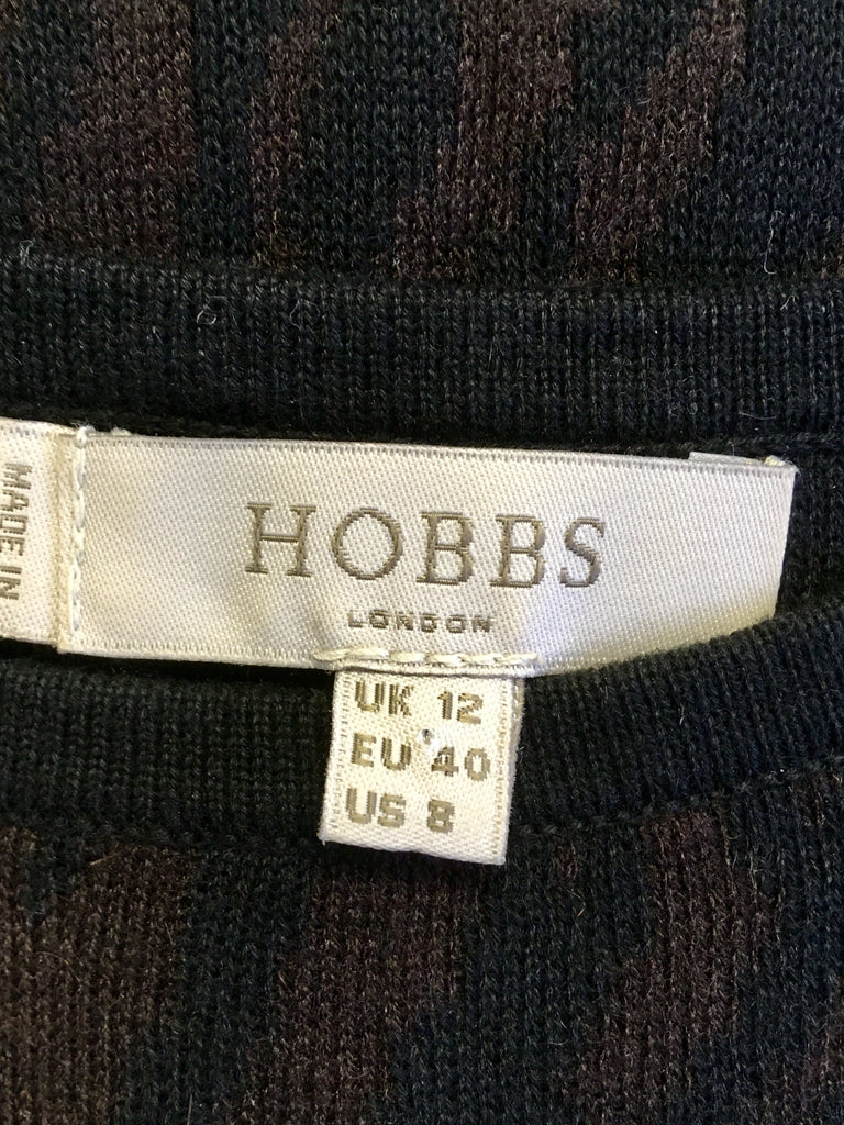 HOBBS BLACK & BROWN PRINT KNIT JUMPER DRESS SIZE 12 – Whispers Dress Agency