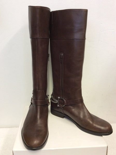 knee length leather boots uk