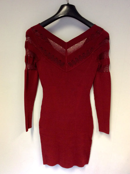 karen millen red lace dress