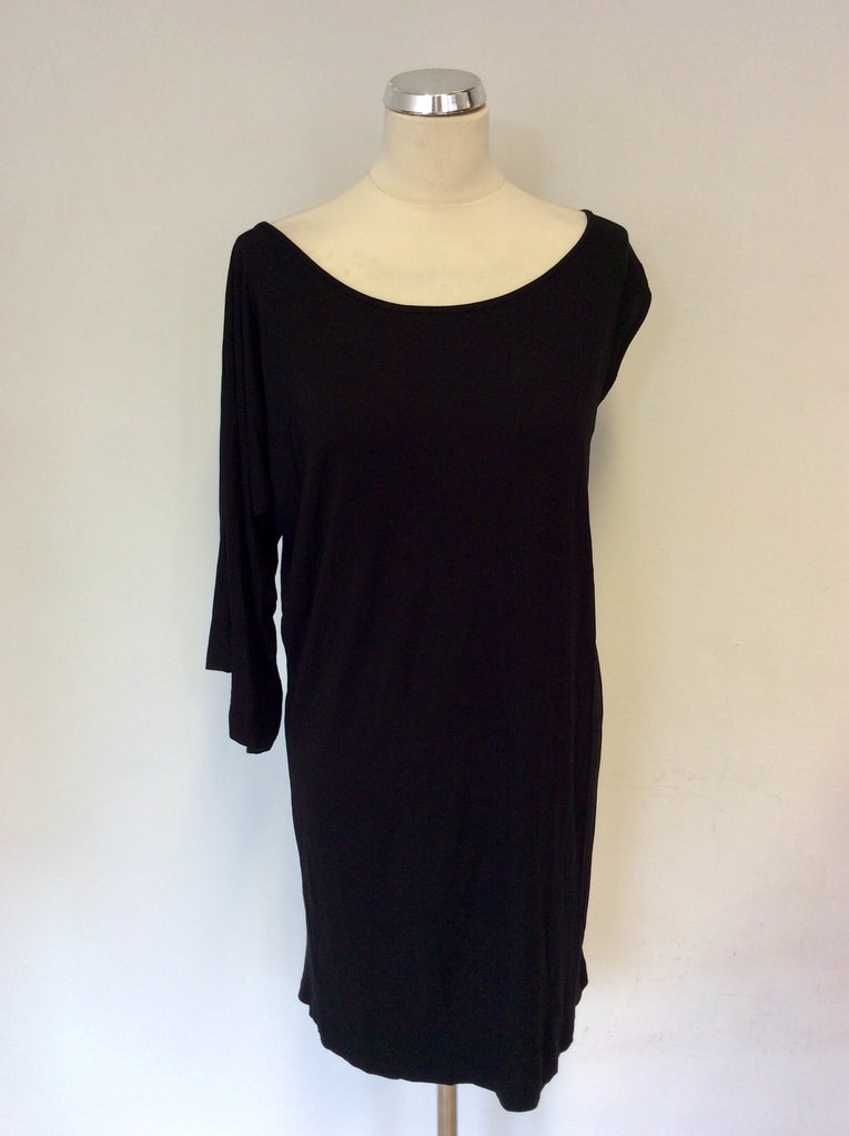 BRAND NEW CALVIN KLEIN BLACK ONE SLEEVE T SHIRT DRESS SIZE 44 UK 16 –  Whispers Dress Agency
