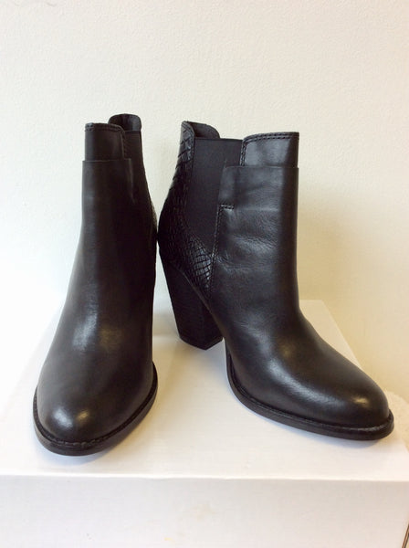 BRAND NEW ALDO BLACK LEATHER ANKLE BOOTS SIZE 7/40