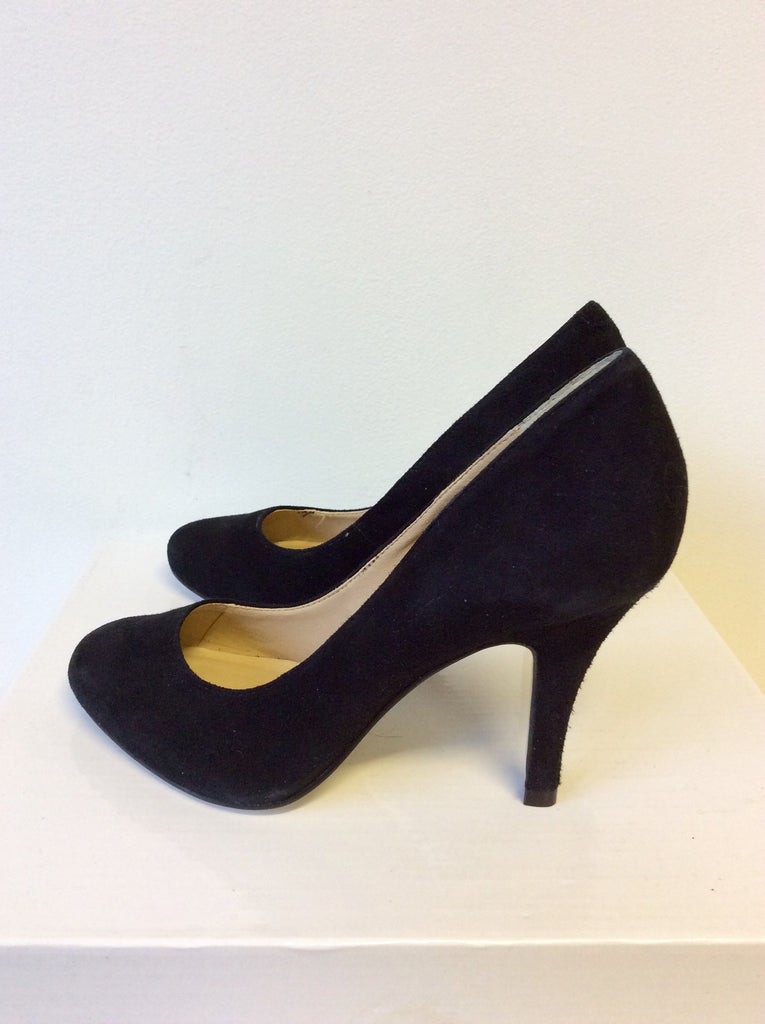 BRAND NEW JAEGER BLACK SUEDE HEELS SIZE 3.5/ 36 – Whispers Dress Agency