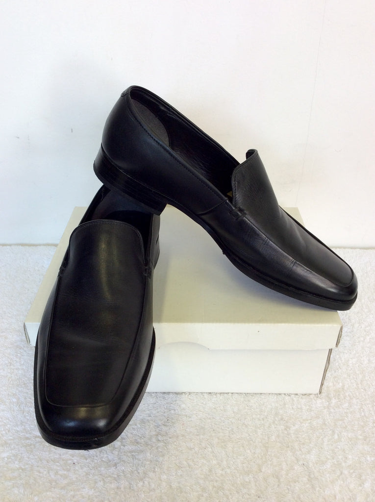 PIERRE CARDIN BLACK LEATHER SLIP ON 