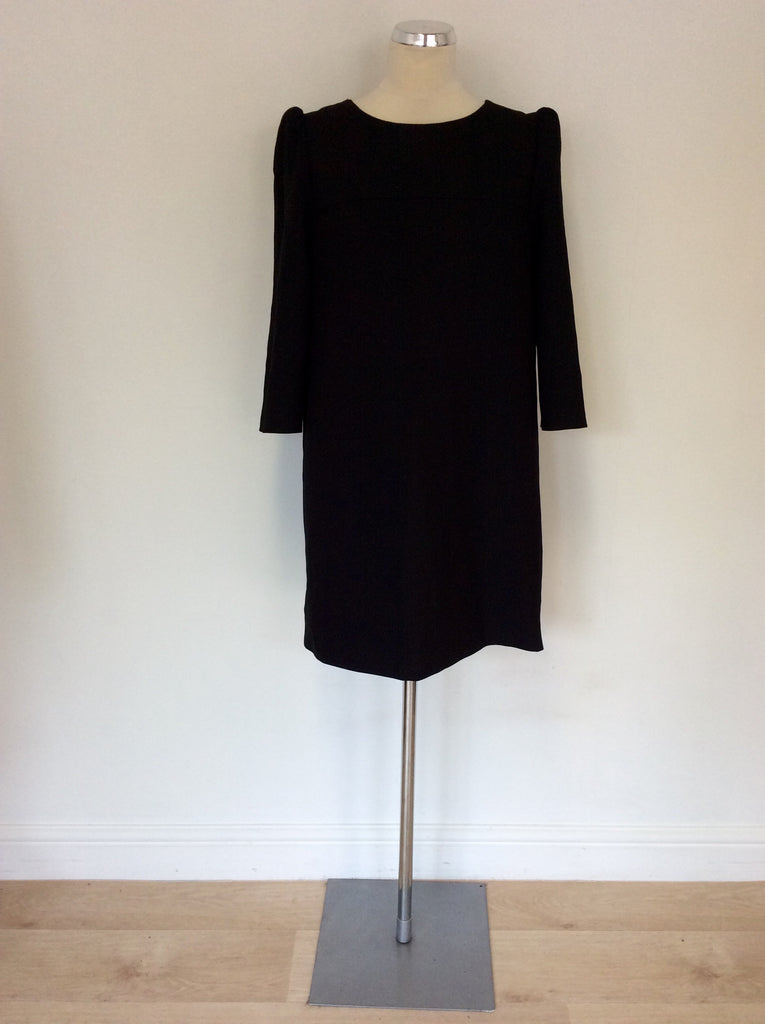 zara woman black dress