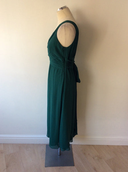 HOBBS EMERALD GREEN SILK OCCASION DRESS SIZE 12 – Whispers Dress Agency