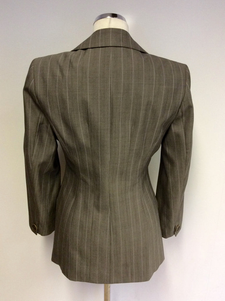 KAREN MILLEN GREY PINSTRIPE WOOL BLEND TROUSER SUIT SIZE 10 – Whispers ...