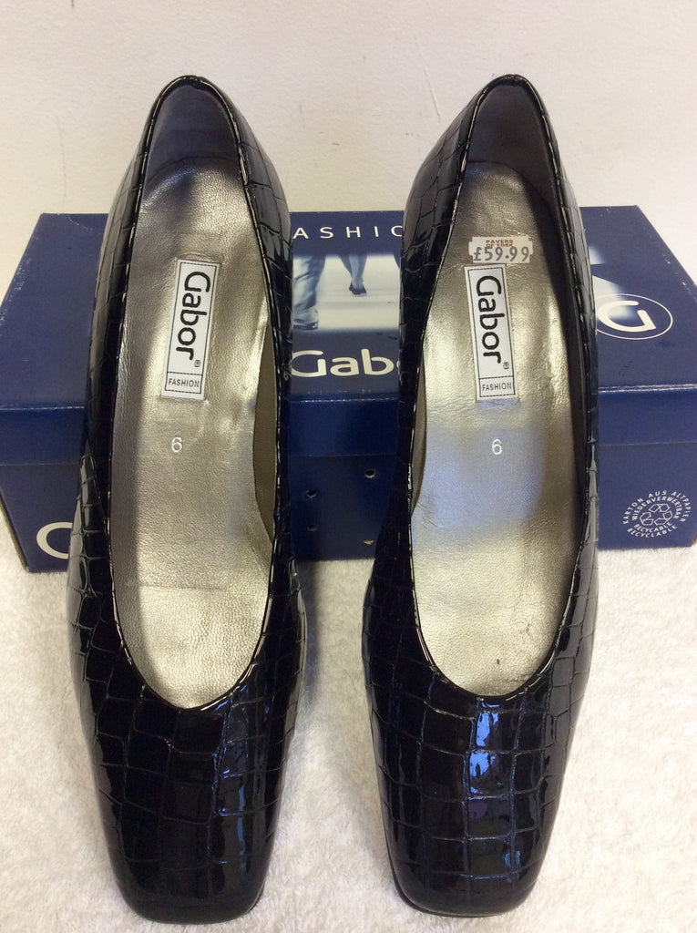 BRAND NEW GABOR BLACK PATENT LEATHER CROC HEELS SIZE 6/39 – Whispers ...
