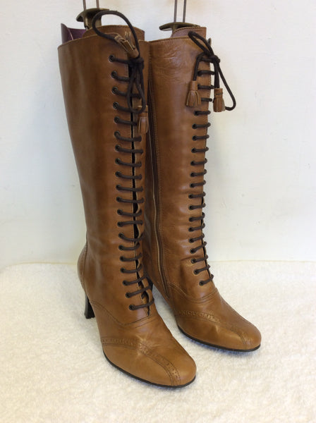 clarks brown boots knee high