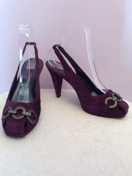 dark purple high heels