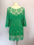 Made In Italy Green Crocheted Top & Camisole Size 3 UK 12/14 - Whispers Dress Agency - Sold - 3