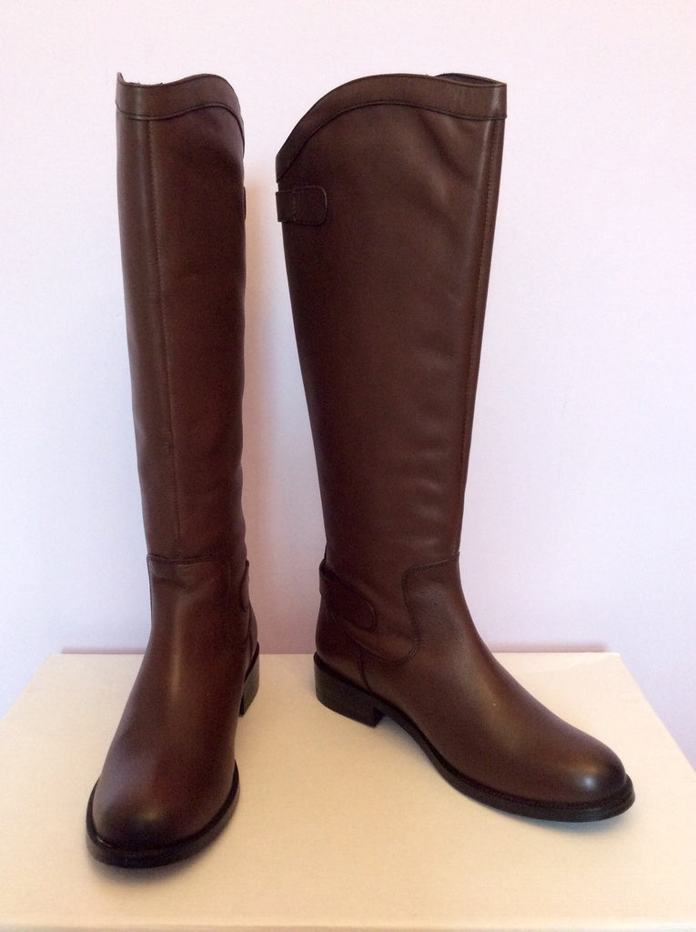 Brand New Shoeprima Dark Brown Leather Riding Boots Size 6/39 ...