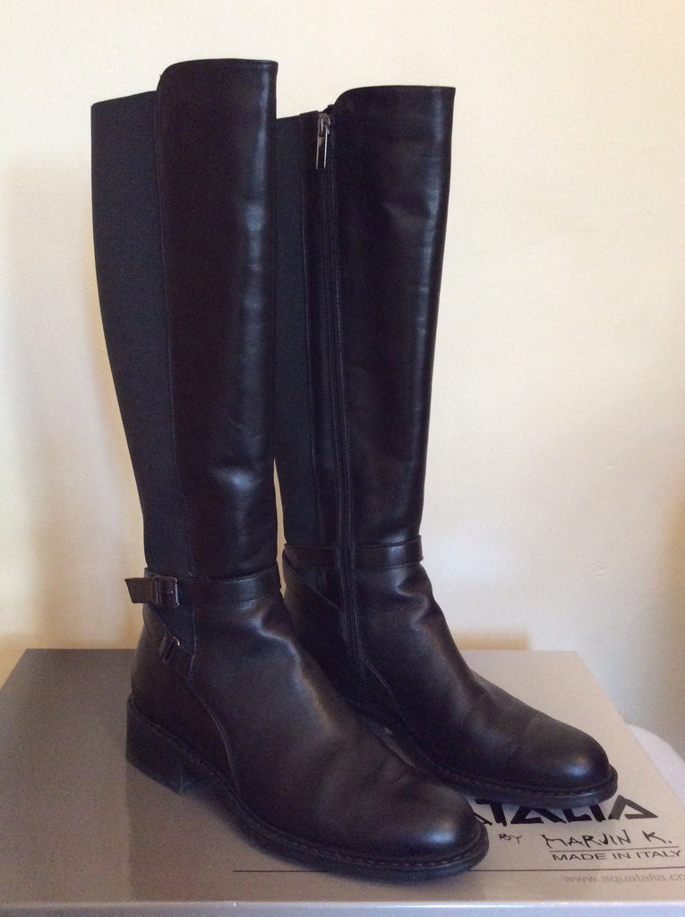 Brand New Russell & Bromley Aquatalia Black Leather Boots Size 7.5/41 ...