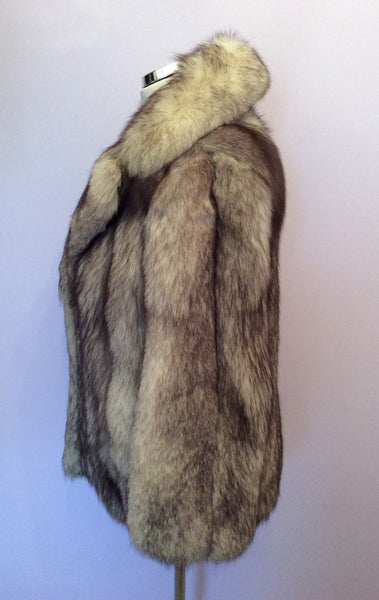 Vintage Blue Fox Fur Jacket Size S/M – Whispers Dress Agency