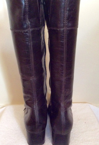 Reiker Dark Brown Buckle Trim Leather Boots Size 5/38 – Whispers Dress ...