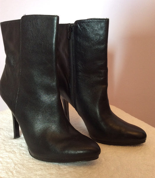 Ralph Lauren Black Leather Ankle Boots Size7/41 – Whispers Dress Agency
