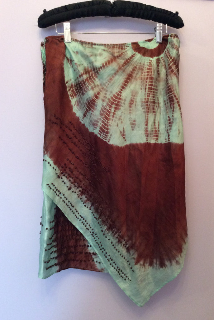Penny Black Mint Green & Brown Silk Tie Dye Skirt Size 10 – Whispers ...