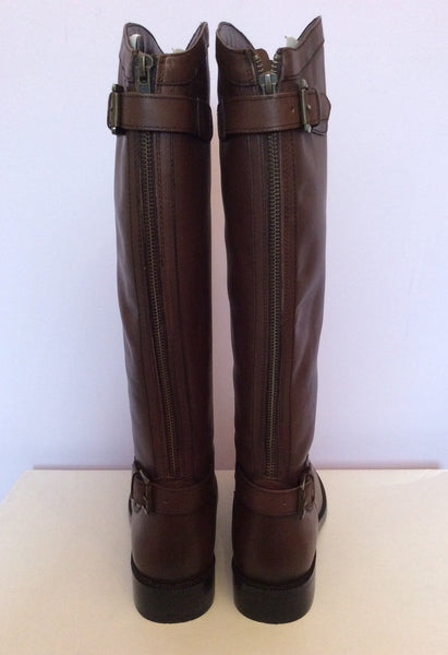 Brand New Shoeprima Dark Brown Leather Riding Boots Size 6/39 ...