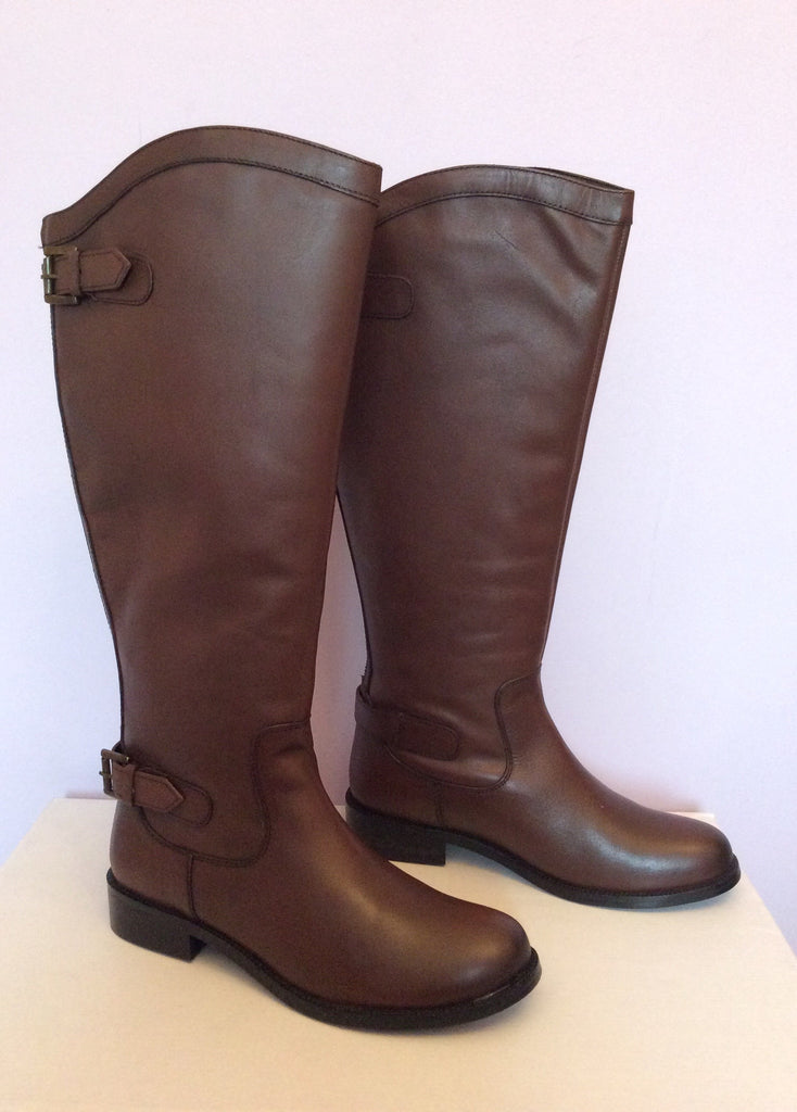 Brand New Shoeprima Dark Brown Leather Riding Boots Size 6/39 ...