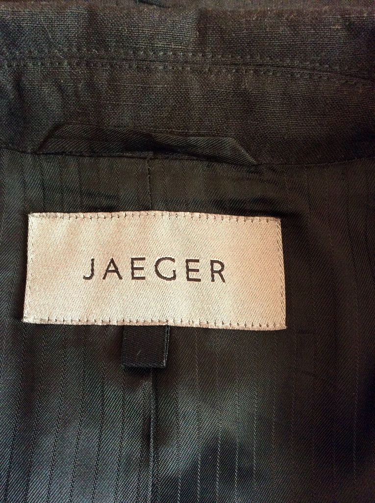 Jaeger Black Silk & Linen Jacket Size 18 – Whispers Dress Agency