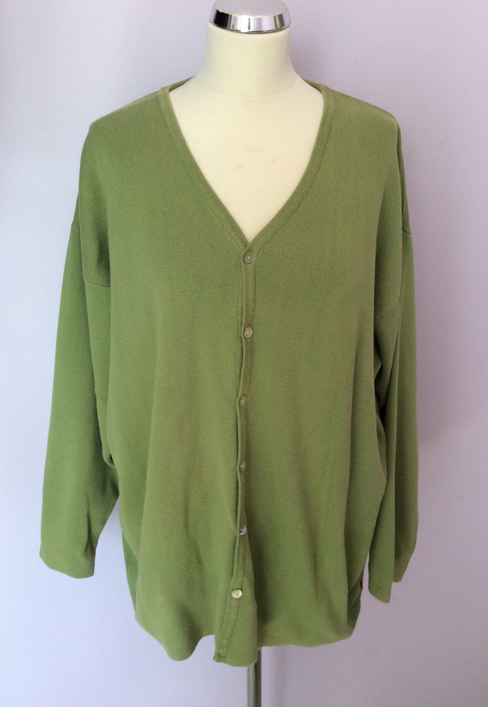 Jackpot By Carli Gry Green Cotton Cardigan Size 4 UK XL – Whispers ...