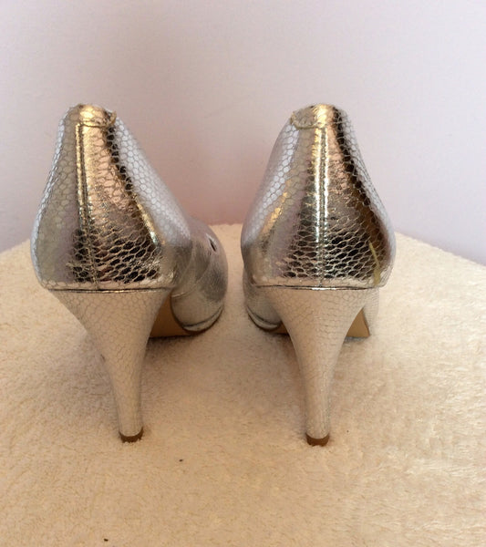 Marks & Spencer Silver Snakeskin Heels Size 6.5/39 – Whispers Dress Agency