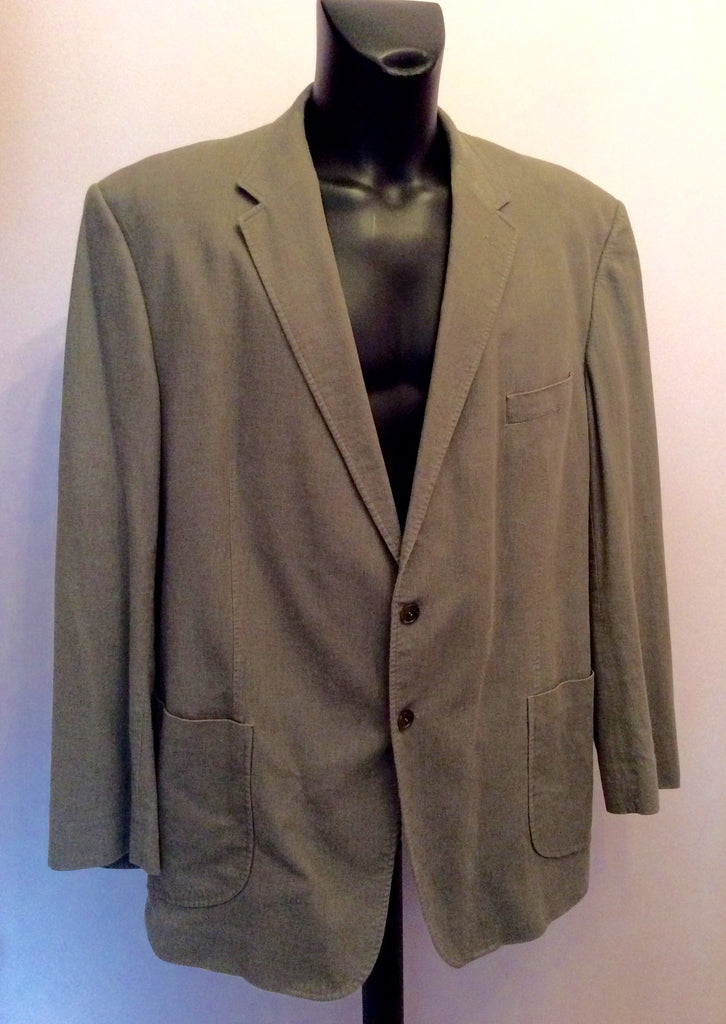 Marks & Spencer Khaki Linen Blend Suit Size 48L/ 40W/ 31L – Whispers ...