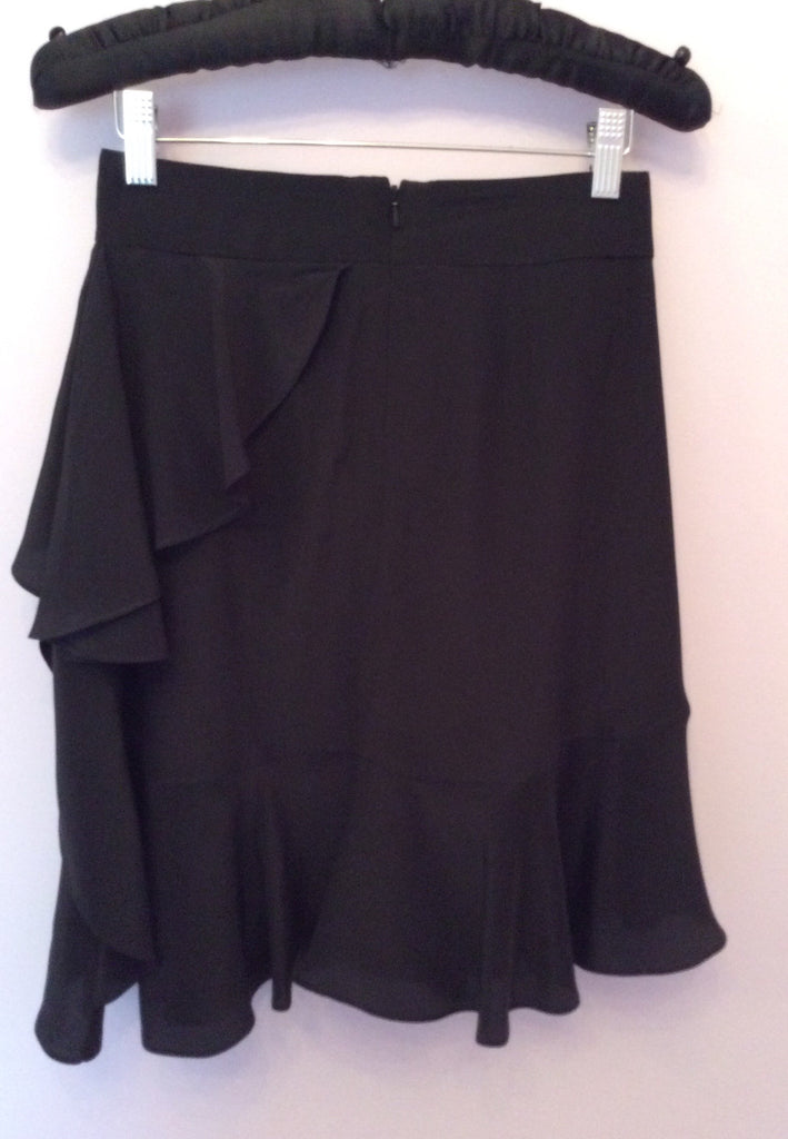 Brand New Coast Black Silk Frill Trim Skirt Size 8 – Whispers Dress Agency