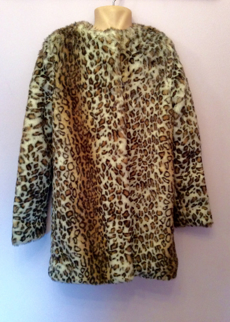 zara leopard faux fur coat