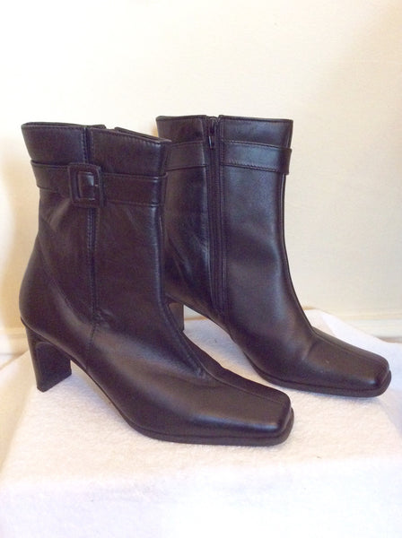 black leather ankle boots size 7