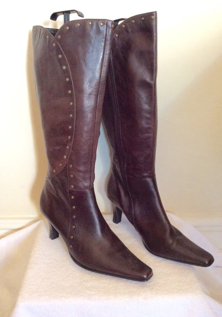 leather boots size 8