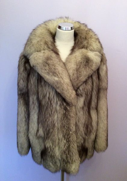 Vintage Blue Fox Fur Jacket Size S/M – Whispers Dress Agency