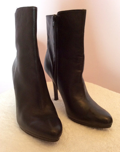 Ralph Lauren Black Leather Ankle Boots Size7/41 – Whispers Dress Agency