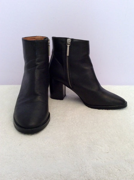 black leather ankle boots size 5