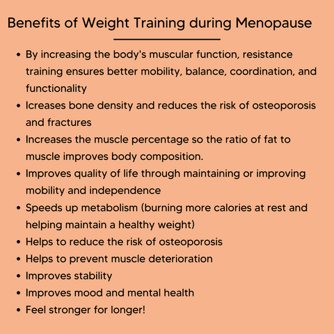 Weight training in menopause