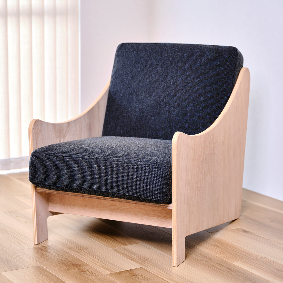 サムネイル： omou sofa 1人掛け ラワン ソファ 座面 クッション 長持ち 入替え 幅 約60cm 奥行 約90cm 色 選べる ダークグレー ライトグレー ベージュ ネイビー TEGU テグ