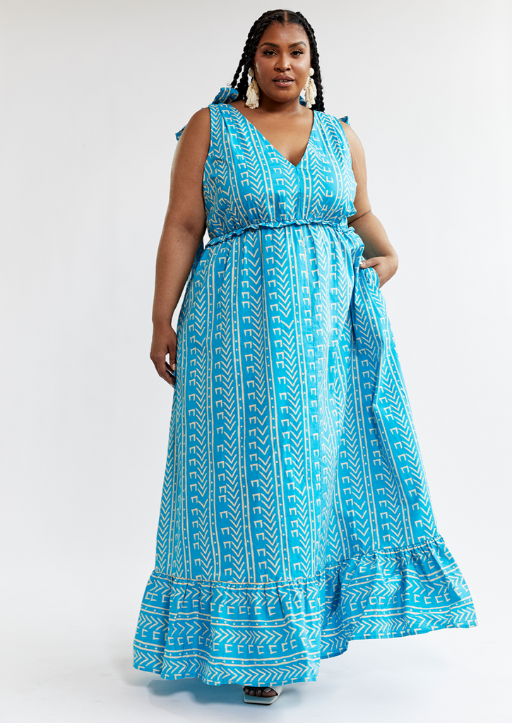 Sexy Plus Size African Dress, Plus Size Low Cut African Maxi Dress ,sexy  Blue Plus Size African Maxi Dress,african Dress for Curvy Women -  Hong  Kong