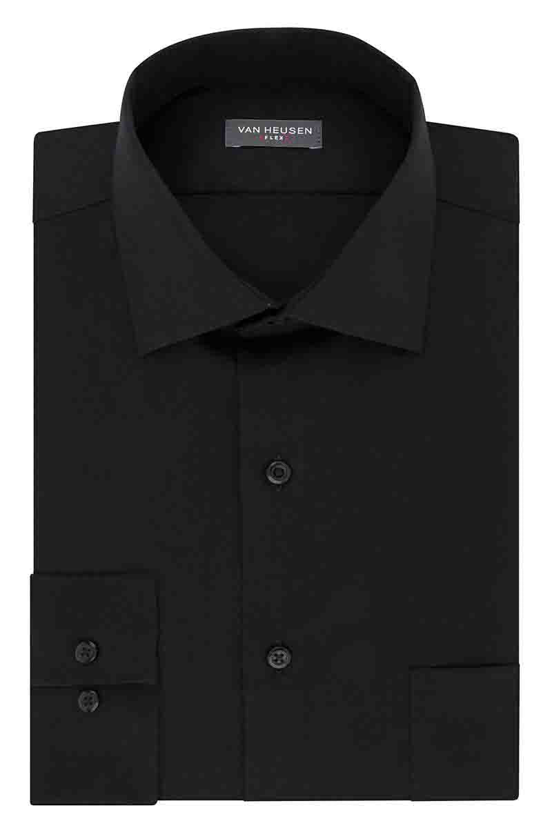 Black Flex Collar Dress Shirt by Van Heusen