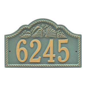 Rope Shell Arch Wall Address Plaque - One Line - Rational Plaques